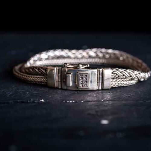 Zilveren dames en heren armband Liv