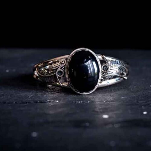 Zilveren dames armband Philene black