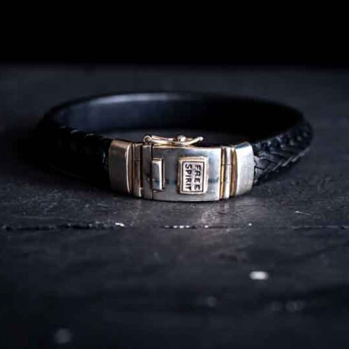 Lederen heren armband Brent