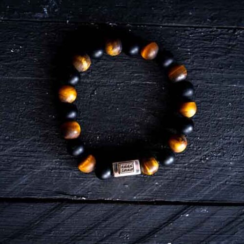 Kralen armband mix onyx tigereye