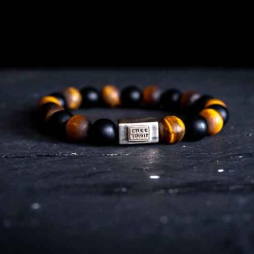 Kralen armband mix onyx tigereye