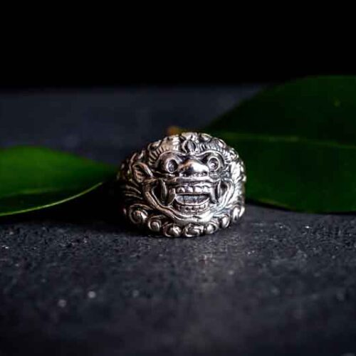 Zilveren dames en heren ring Barong