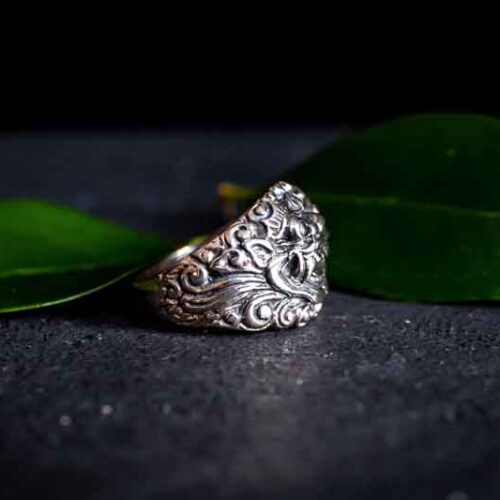 Zilveren dames en heren ring Barong