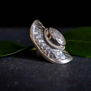 Zilveren dames ring Senang light grey