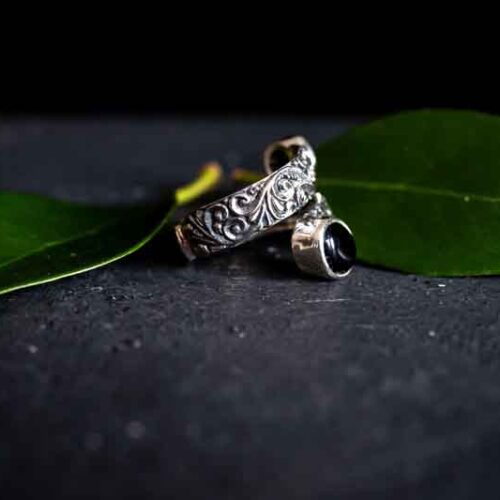 Zilveren dames ring Maira black