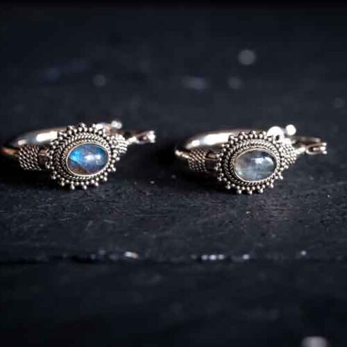 Zilveren oorbellen Sisi grey