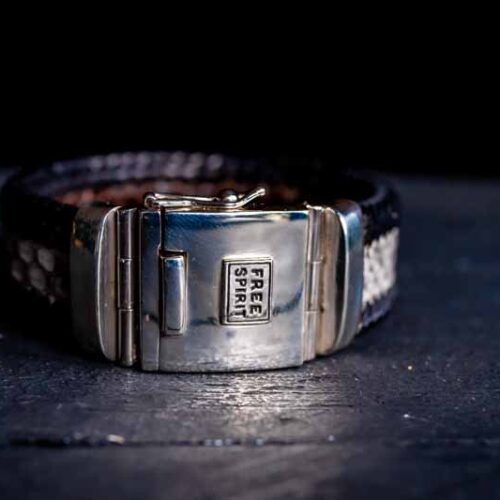 Lederen heren armband Lars