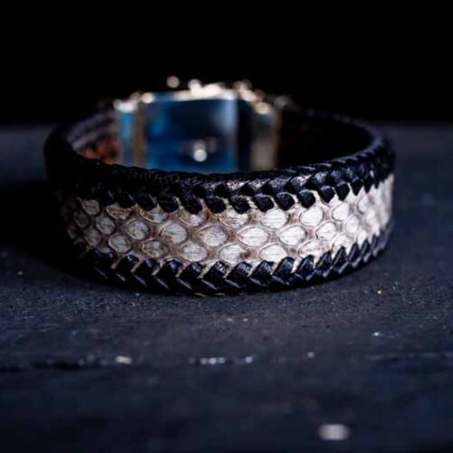 Lederen heren armband Lars