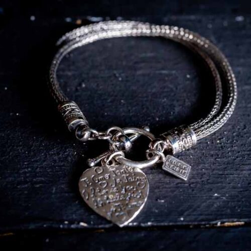 Zilveren dames armband Jantung