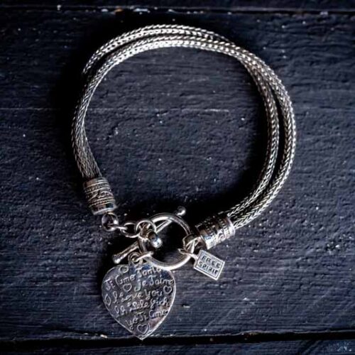 Zilveren dames armband Jantung