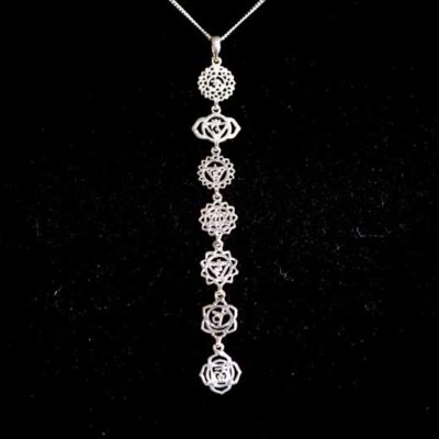 Zilveren chakra ketting medium