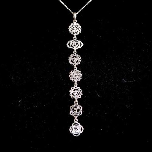 Zilveren chakra ketting medium