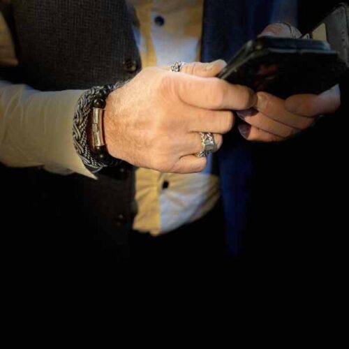 Zilveren dames en heren ring Rawien