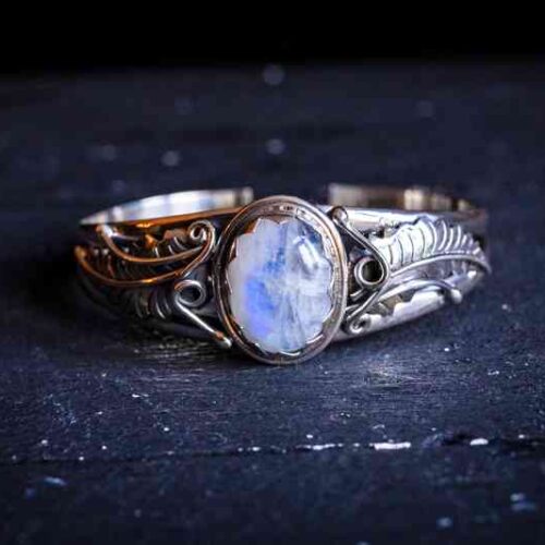 Zilveren dames armband Philene white