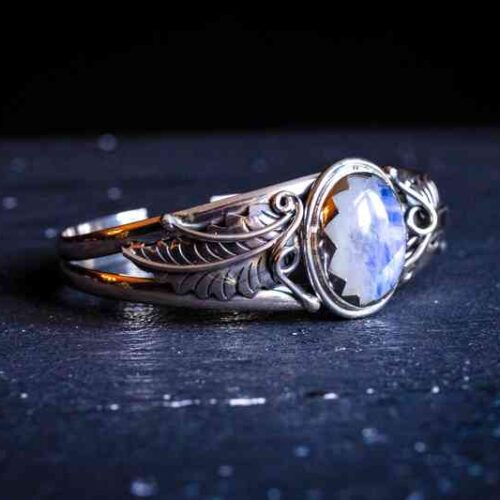 Zilveren dames armband Philene white