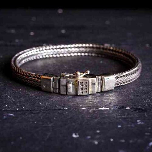 Zilveren dames en heren armband Kris smal