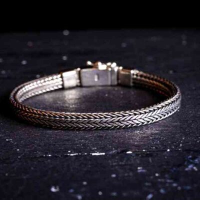 Zilveren dames en heren armband Kris smal