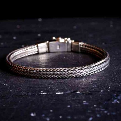 Zilveren dames en heren armband Kris smal