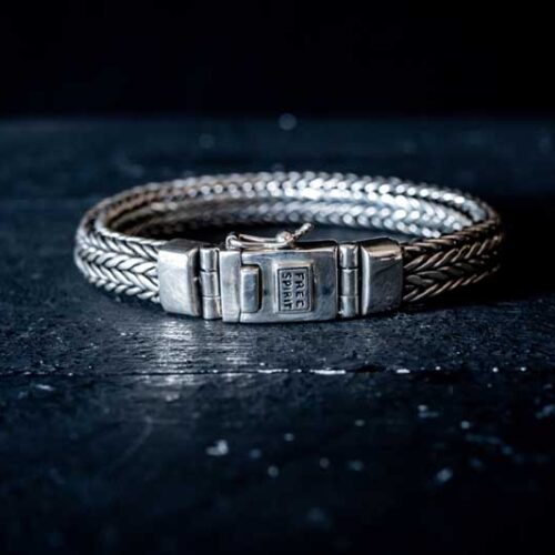 Zilveren dames en heren armband Kris large