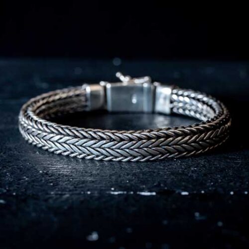 Zilveren dames en heren armband Kris large