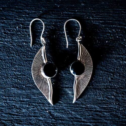 Zilveren oorbellen Tuti black