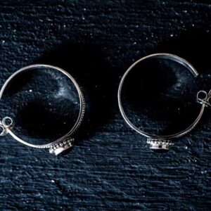 Zilveren oorbellen Kitty black