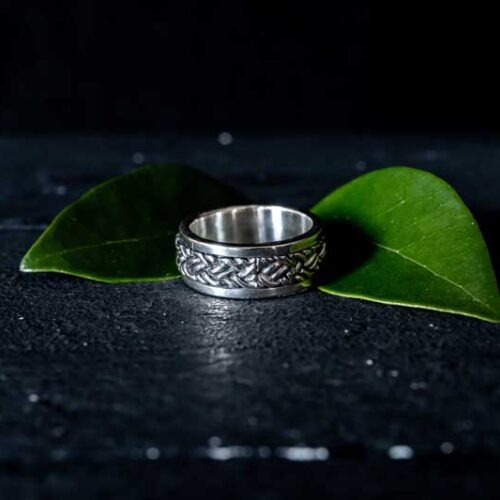 Zilveren dames en heren anti-stress ring Kindness special