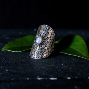 Zilveren dames ring Rosanne white
