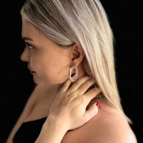 Zilveren oorbellen Viola