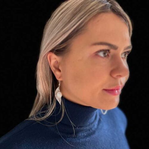 Zilveren oorbellen Tuti white