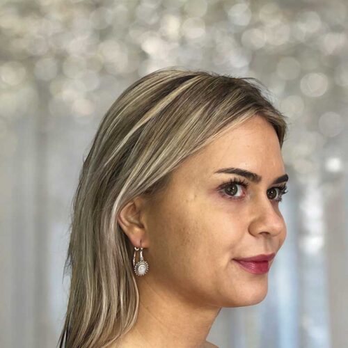 Zilveren oorbellen Sisi white