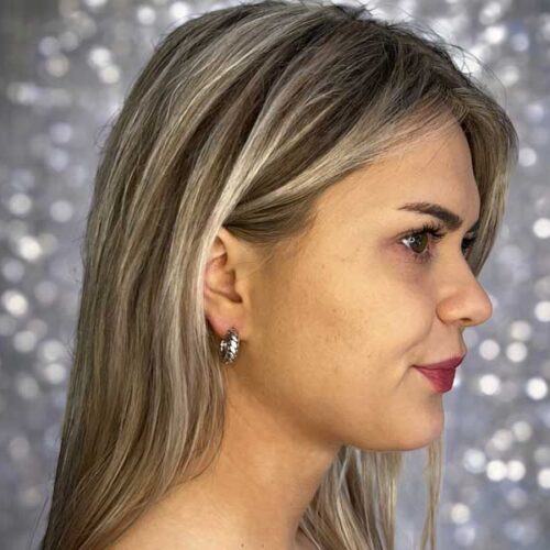 Zilveren oorbellen Strong small