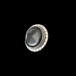Zilveren dames ring Aurora black