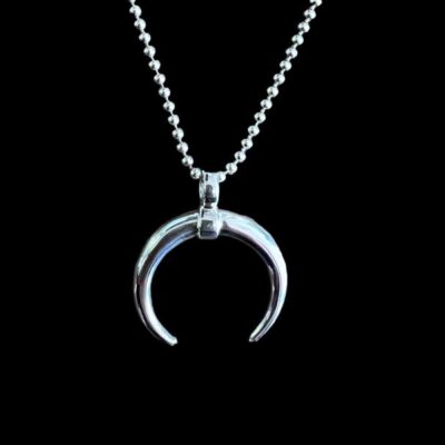 Zilveren hanger Moon big