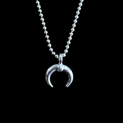Zilveren hanger Moon smal