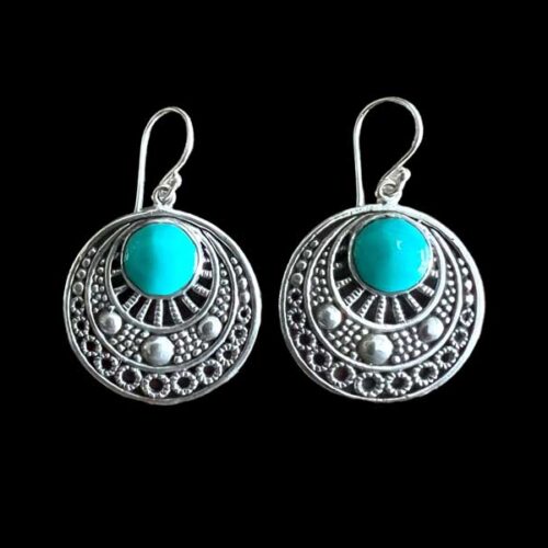 Zilveren oorbellen Chandra blue