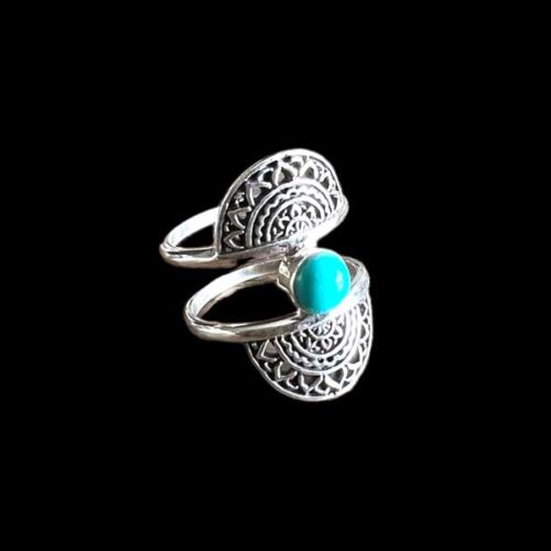 Zilveren dames ring Hasna blue