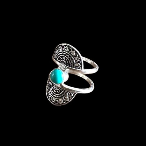 Zilveren dames ring Hasna blue