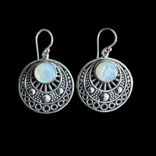 Zilveren oorbellen Chandra white