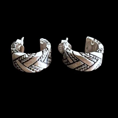 Zilveren oorbellen Rawien