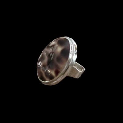 Zilveren dames ring leopard quatro