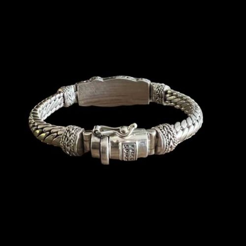 Zilveren dames armband Infinity leopard