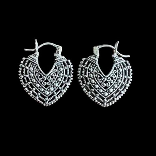 Zilveren oorbellen Romantic