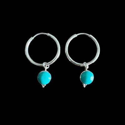 Zilveren oorbellen Suri blue