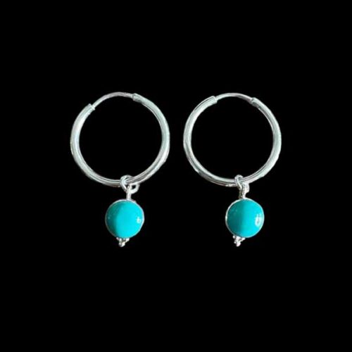 Zilveren oorbellen Suri blue