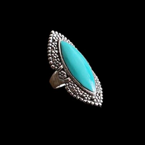 Zilveren dames ring Asma blue
