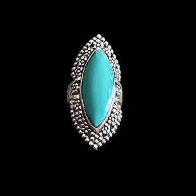 Zilveren dames ring Asma blue