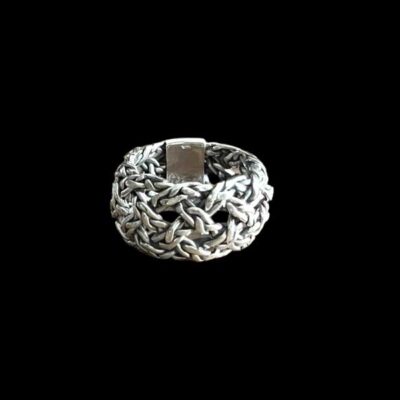 Zilveren dames en heren ring Bono