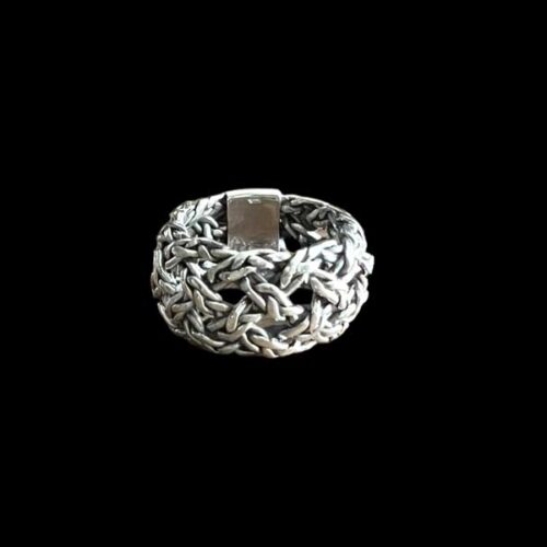 Zilveren dames en heren ring Bono