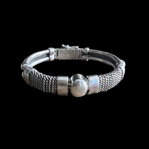 Zilveren dames en heren armband karma